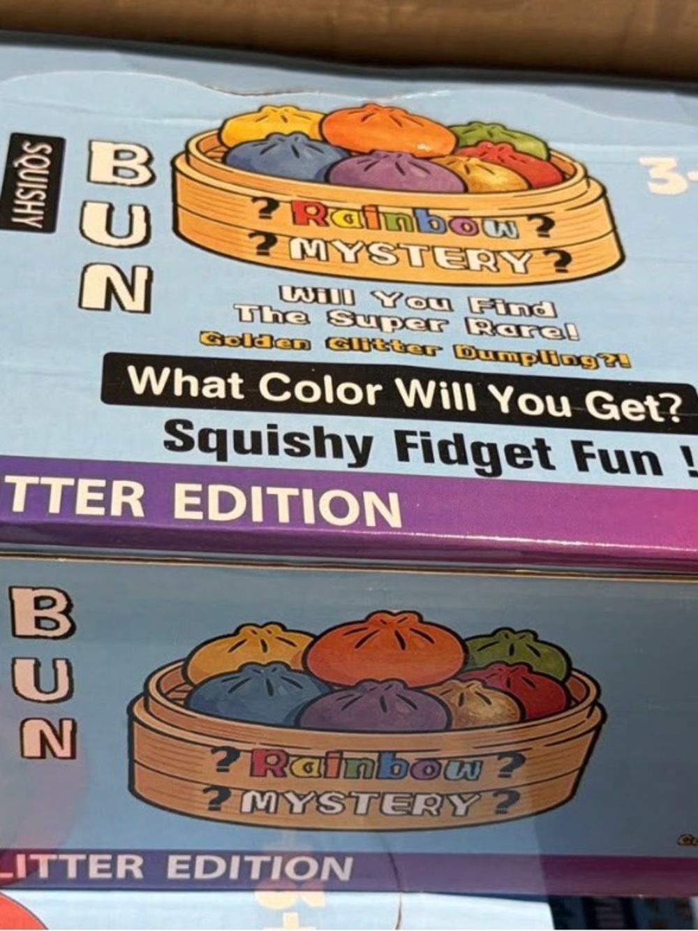 12 Viral Squishy BUN -Glitter Dumpling - Closed Box